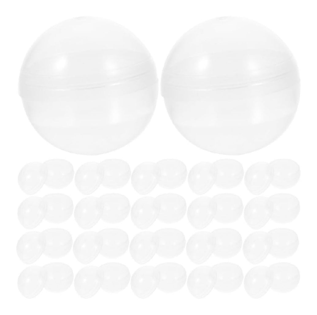 Capsules Rondes Housoutil Transparentes 50PCS Capsule Jouet Vide 60mm Boule Plastique Transparente Remplir Acrylique Coquille De Transparente Machines a ChewingGum Petits