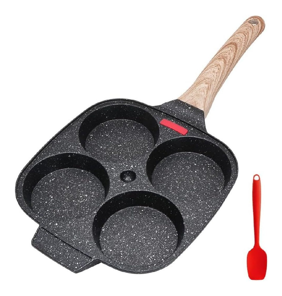a Poele Pancakes 4 Cavites pour Induction Noir