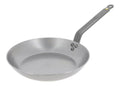 DE BUYER Poele dans tole d'acier MINERAL B 28 cm Fabriquee en France Anti Adherence Naturelle Queue Rivetee et Finition a une Cire d'Abeille Tous Feux Flash Four