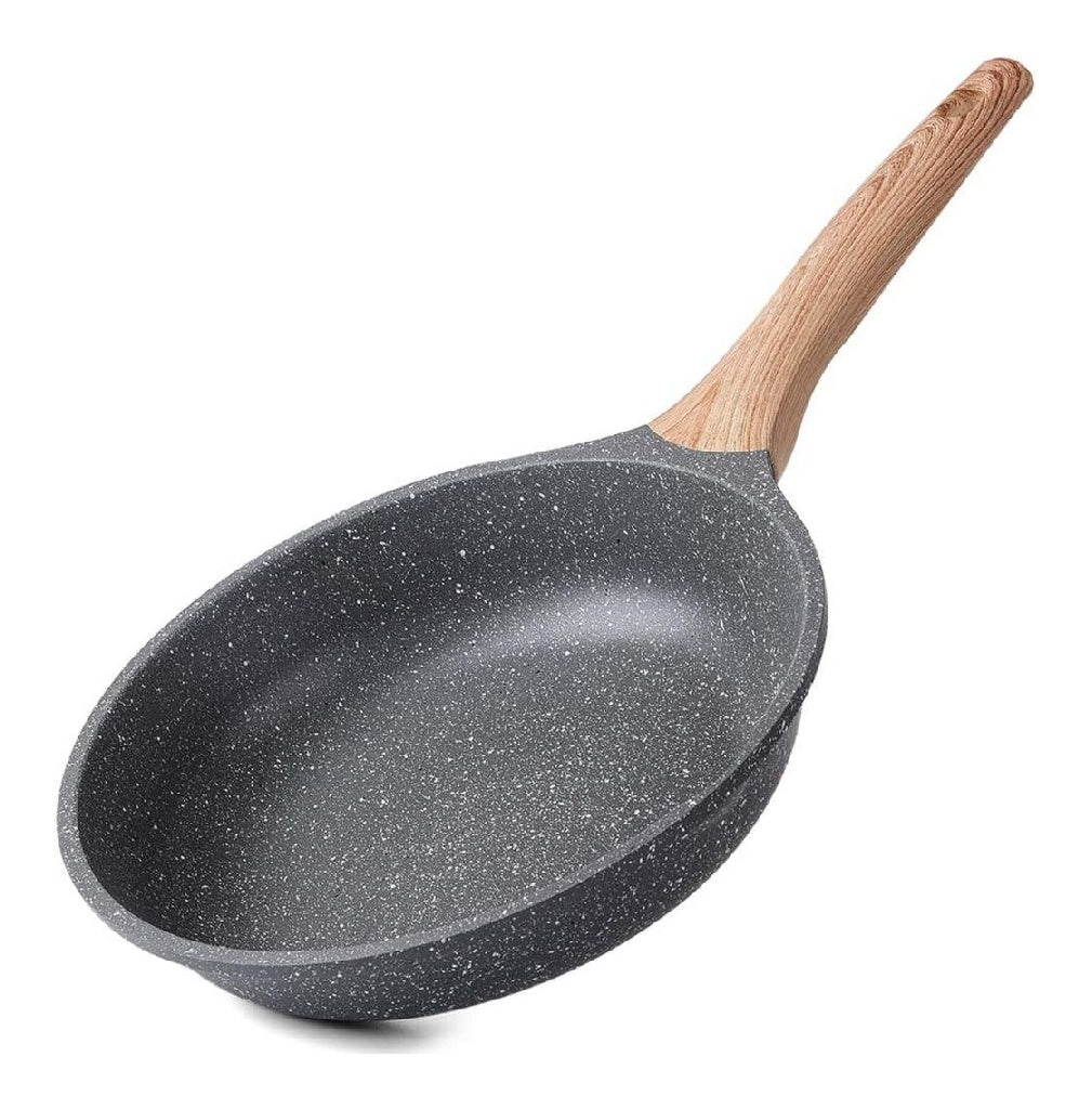 a ZUOFENG Poele Frire Antiadhesive 20CM Casseroles en Pierre Revetement de Granit Poele a Omelette Casseroles Gris 20CM
