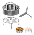 Ensemble Vapeur Supports 3 Pieces Accessoires Autocuiseur Comprenant Panier Vapeur Acier Inoxydable Support Vapeur Oeufs Support Vapeur Diviseur pour Cuisine Catering Accessoires