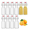 VerreBouteille Bouteille dans en Verre avec Bouchon MecaniqueGourde Verre convient destine a le stockage du biere huile d'olive vinaigre jus de fruits sirop 10 x 250ml