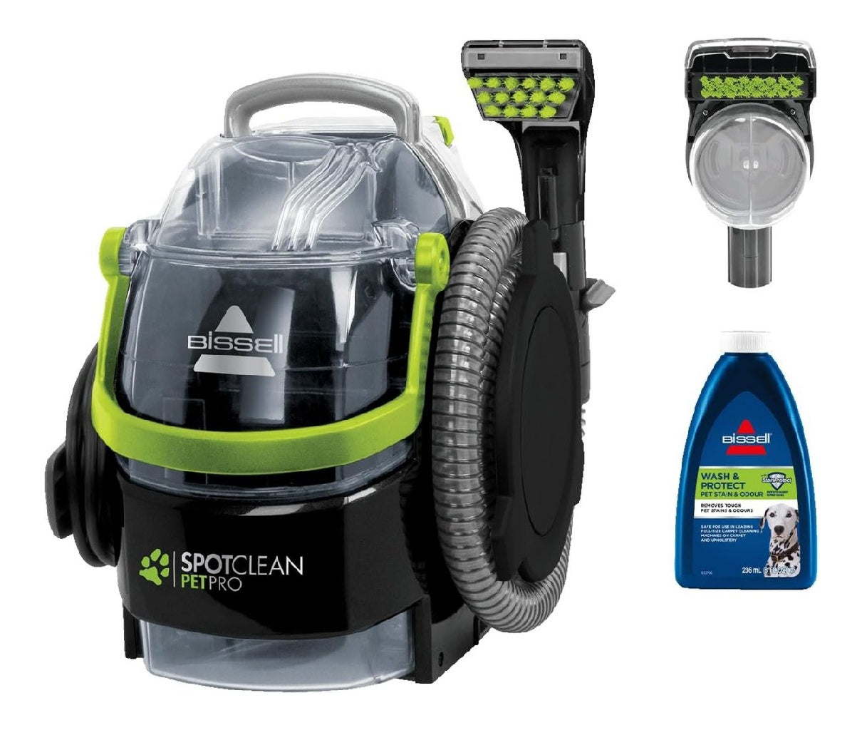 Pet BISSELL SpotClean Pro Shampouineuse Canape 750W 15585 Ideal pour les proprietaires d'animaux nettoyeur destine a tapis moquettes meubles tissus voiture ainsi que plus