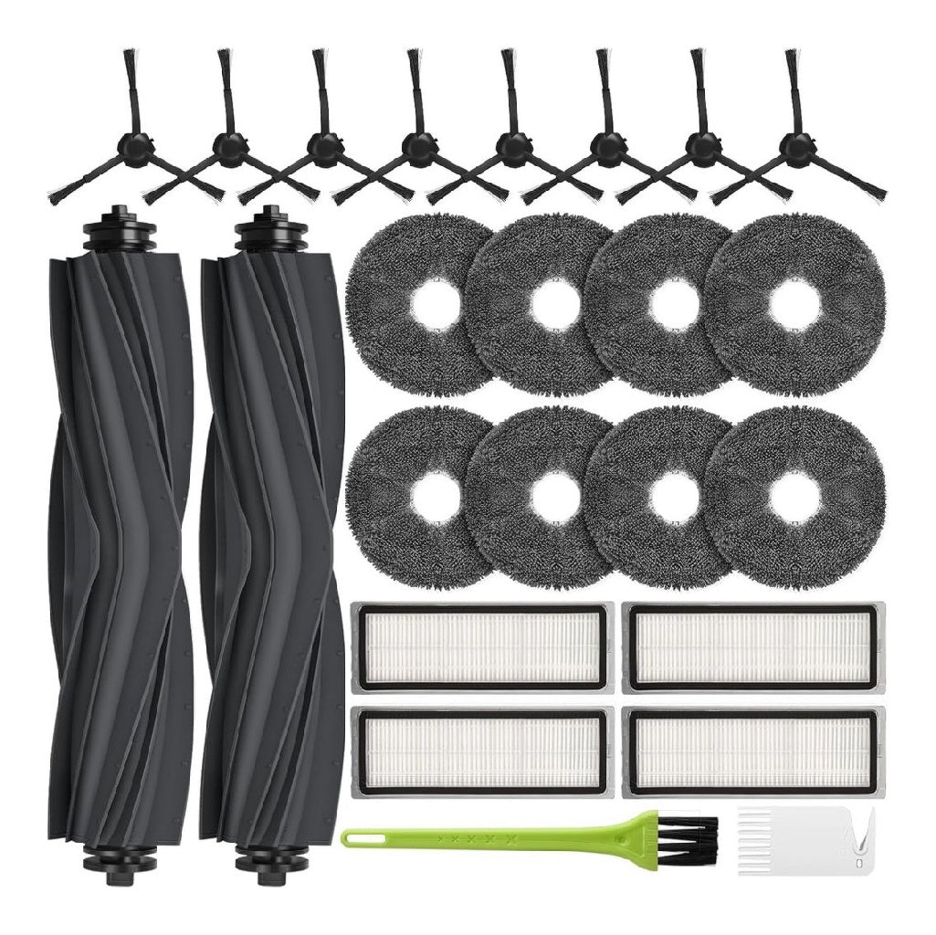 Prime L10 / L10s Pro Gen 3 Accessoires pour Dreame L10s Plus/L10s Pro Gen 2 Pieces Rechange destine a Dreame L10s Ultra /Xiaomi X20 Plus Kit 2 Brosse Principale 8 Chiffons 4 Filtres 8 Brosse Laterale