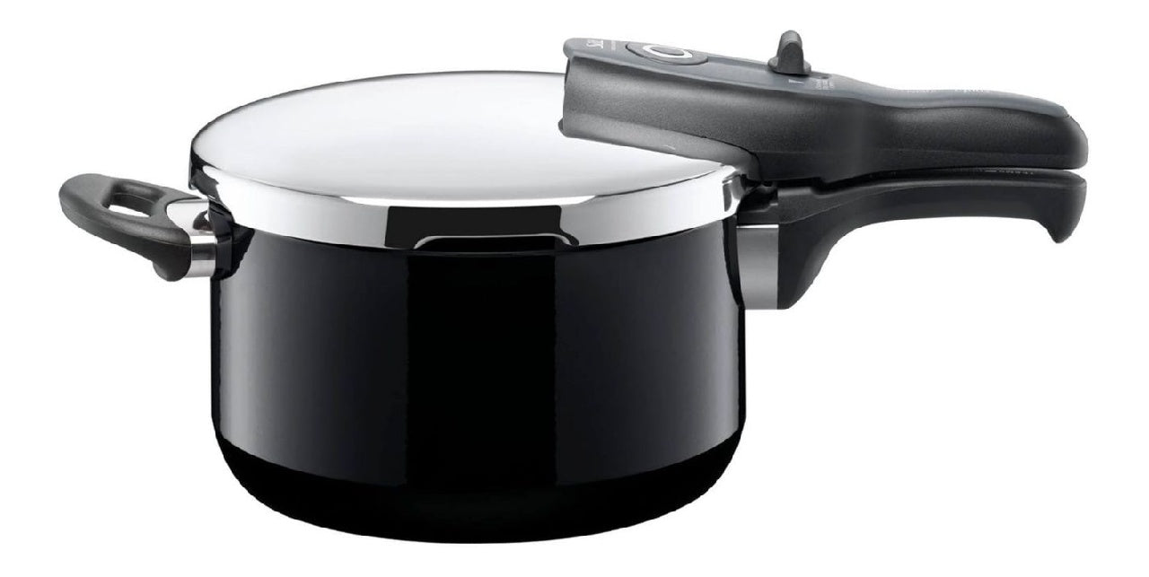 Sicomatic Silit tPlus autocuiseur 45 l autocuiseur 22 cm ceramique fonctionnelle Silargan induction 3 niveaux de cuisson commande rotative a une main noir
