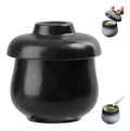 Lot de Coddled 2 coquetiers a ?ufs a cocotte en porcelaine vintage dans porcelaine destine a cuire les ?ufs a bouillir doux ainsi que a une vapeur simples ou doubles noir
